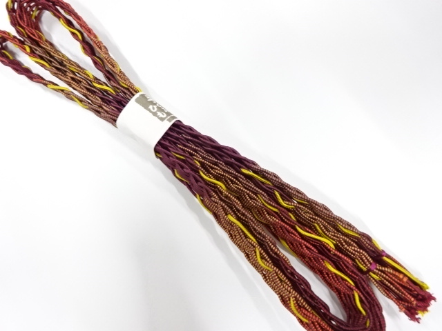 未使用品　正絹　夏手組帯締め